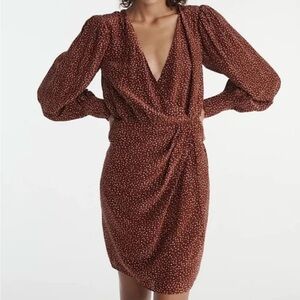 The Kooples - Brown Moon Beam Dot Wrap Dress - FR1 (US4)- BNWT